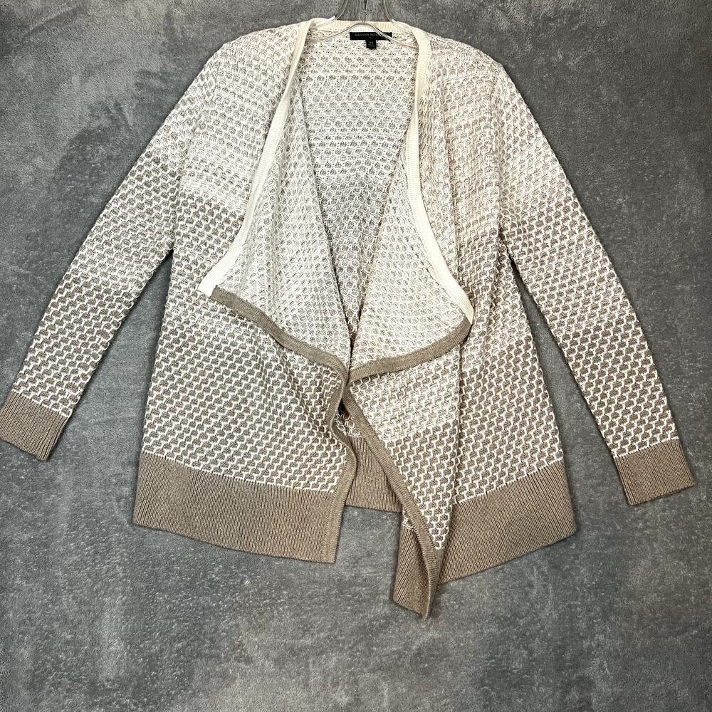 Banana‎ Republic Beige Knit Sweater Cardigan Womens XS Wool Blend Career